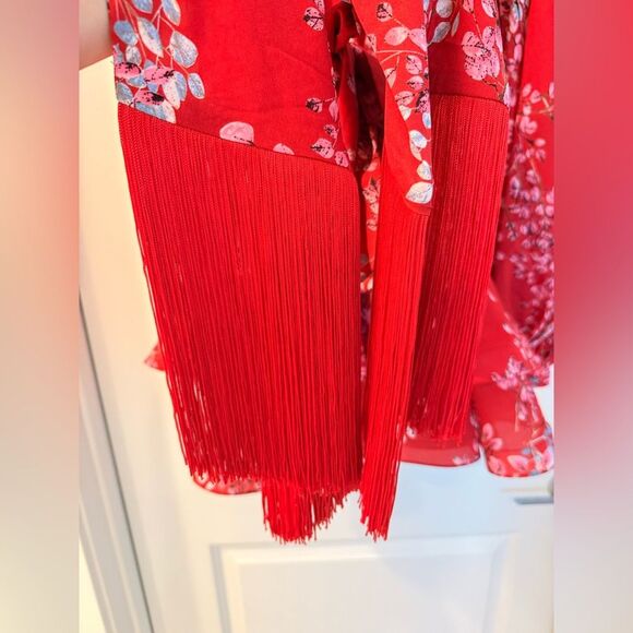 NWOT BRONX AND BANCO BEDOUIN MINI DRESS Elegant Red Floral - Picture 8 of 15